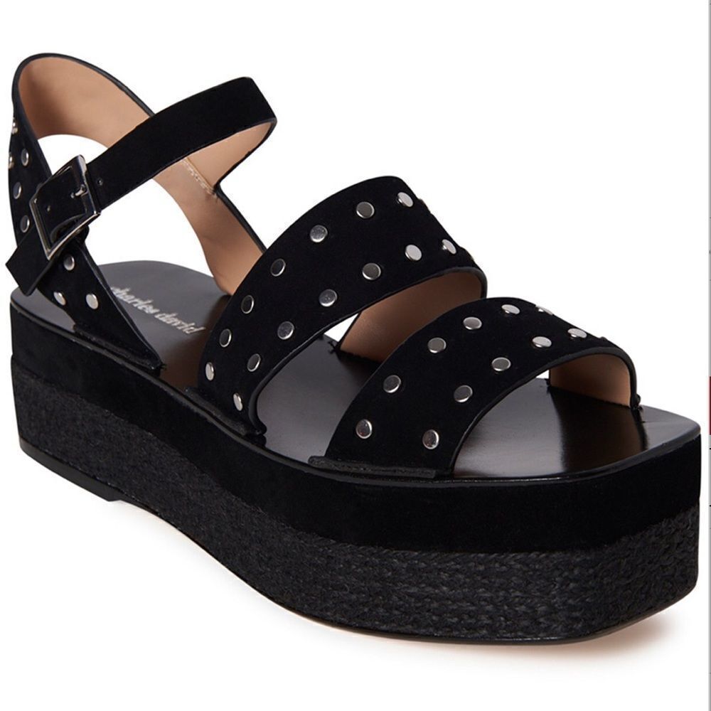 Charles David Collection Madeira Chunky Heel Platform Sandal New Size 10